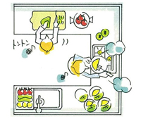 U型キッチン
